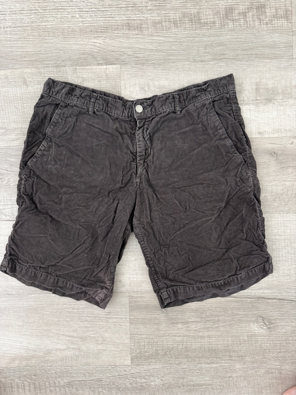 Massimo Alba Washed Charcoal Flat Front Shorts